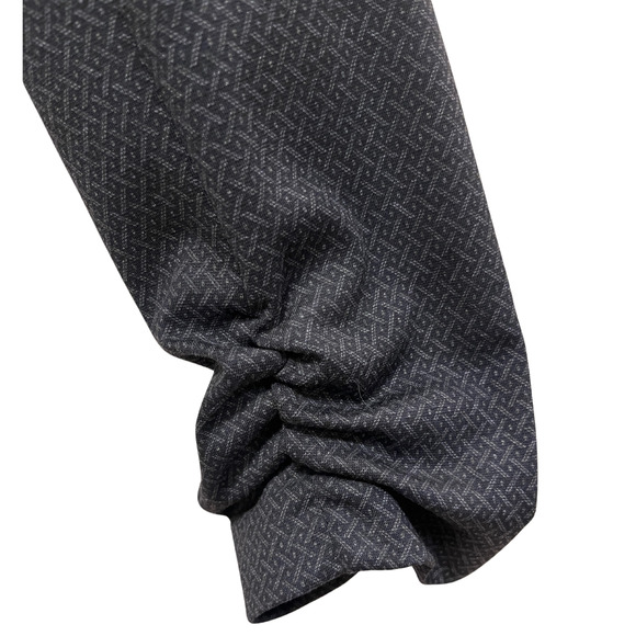 Peace of Cloth Gray Blue Patterned Single Button Stretch Casual Blazer Size 8 - Picture 6 of 9